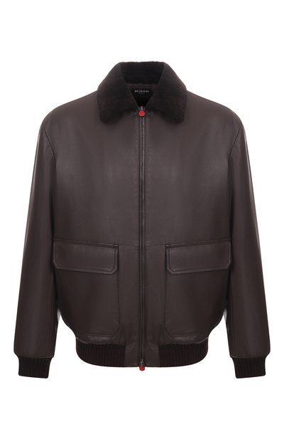 Мужской кожаный бомбер KITON, арт. UW2240V0416H21