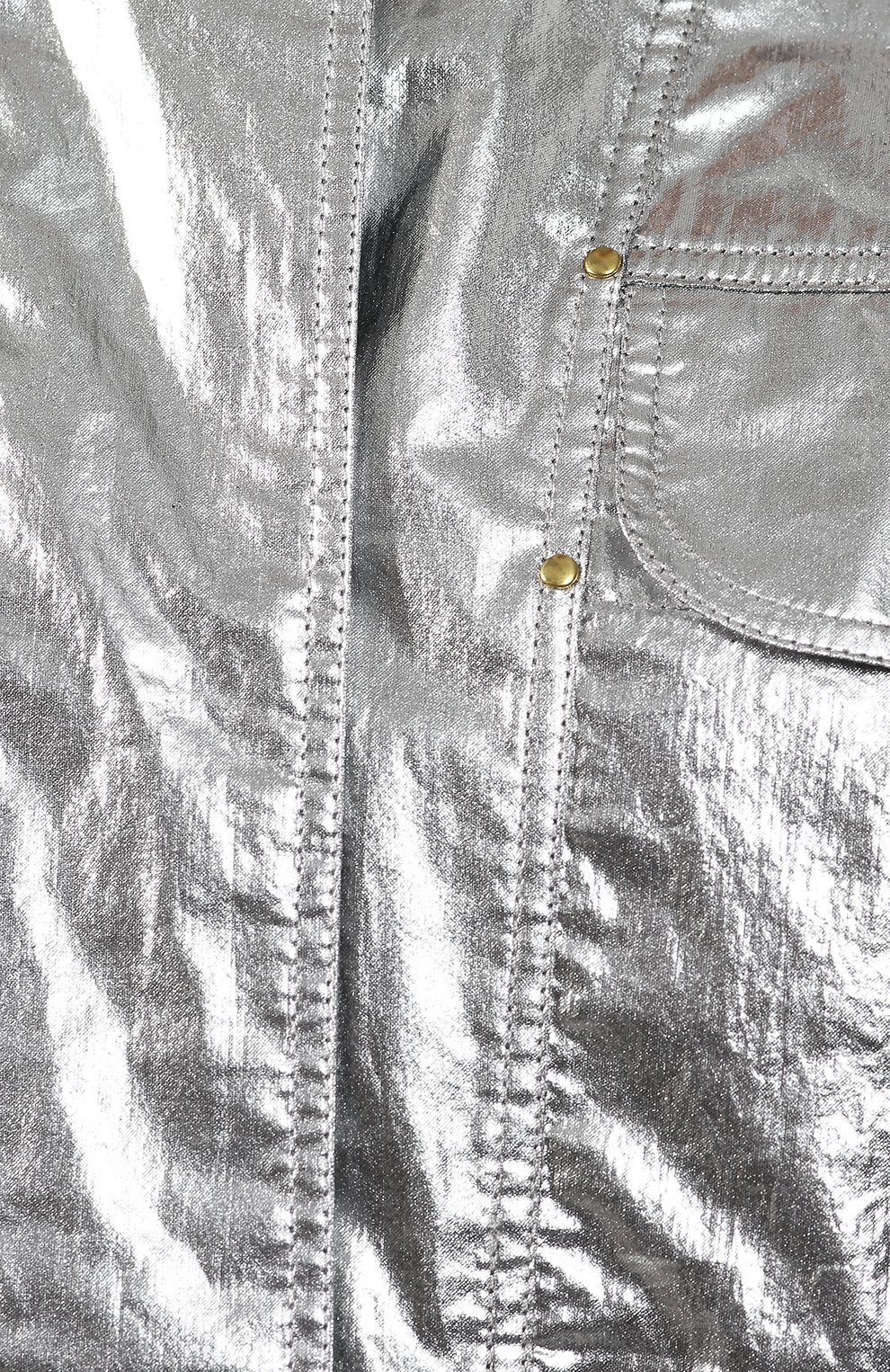 Хлопковая блузка ISABEL MARANT серебряного цвета по цене 42950 руб., арт. HT1486-19E007I/TREN, фото 5 Хлопковая блузка ISABEL MARANT, арт. HT1486-19E007I/TREN, фото 5