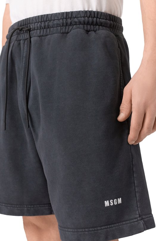 Хлопковые шорты MSGM 4040MB71SE/267092 Серый  4040MB71SE/267092 Фото 5