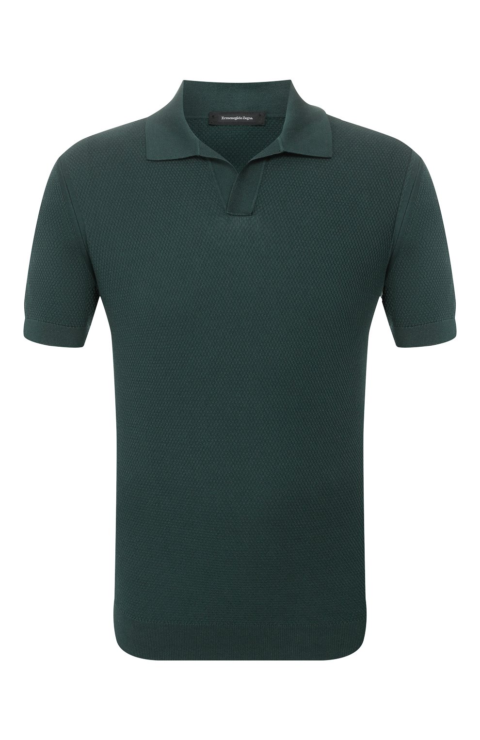 Хлопковое поло ZEGNA зеленого цвета по цене 58650 руб., арт. UUC96/C32, фото 1 Хлопковое поло ZEGNA, арт. UUC96/C32, фото 1