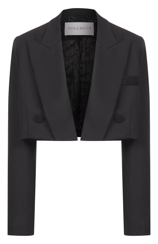 Шерстяной жакет Nina Ricci 26PCVE008/WV0323 Чёрный 26PCVE008/WV0323