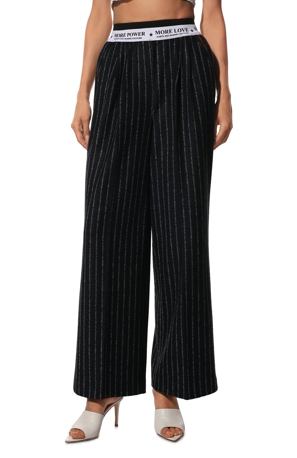 Брюки FORTE DEI MARMI COUTURE темно-синего цвета по цене 48100 руб., арт. 22WF4000-701, фото 3 Брюки FORTE DEI MARMI COUTURE, арт. 22WF4000-701, фото 3