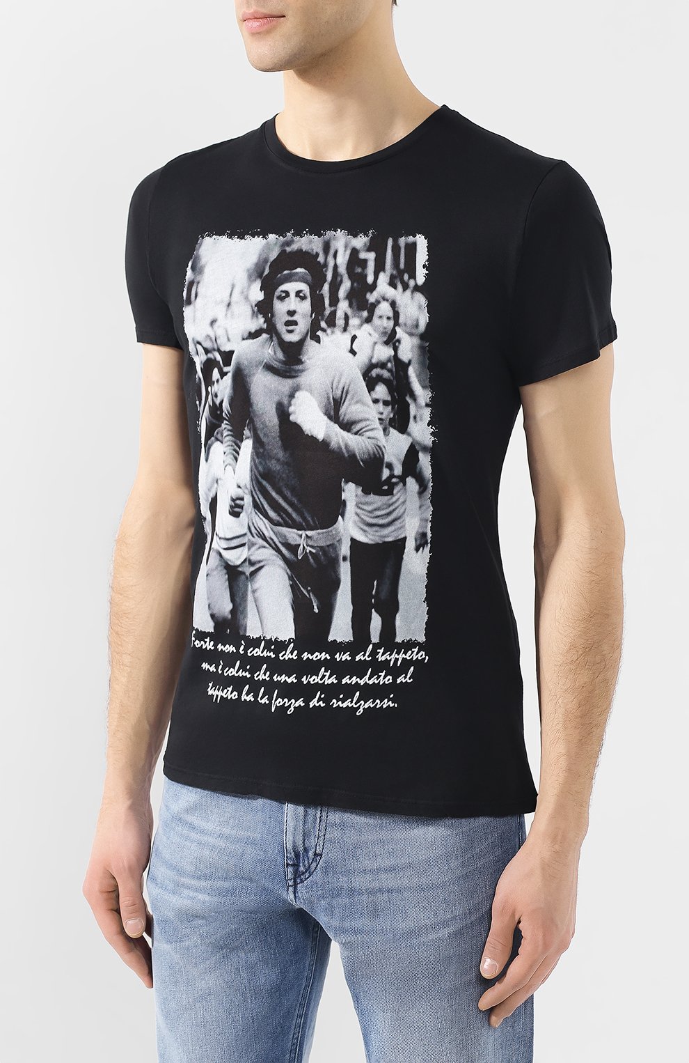 Хлопковая футболка BISIBIGLIO черного цвета по цене 7210 руб., арт. F0RZA R0CKY, фото 3 Хлопковая футболка BISIBIGLIO, арт. F0RZA R0CKY, фото 3