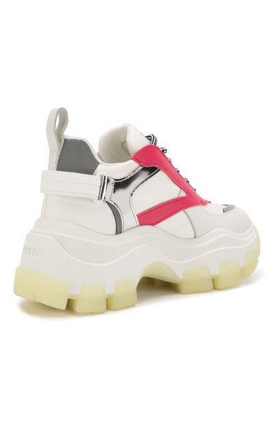 Кожаные кроссовки PRADA, арт. 1E586L-3L2H-F011H, фото 3