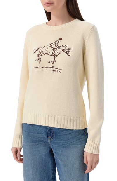 Хлопковый пуловер SPORTY AND RICH, арт. WS06565245WH37, фото 3