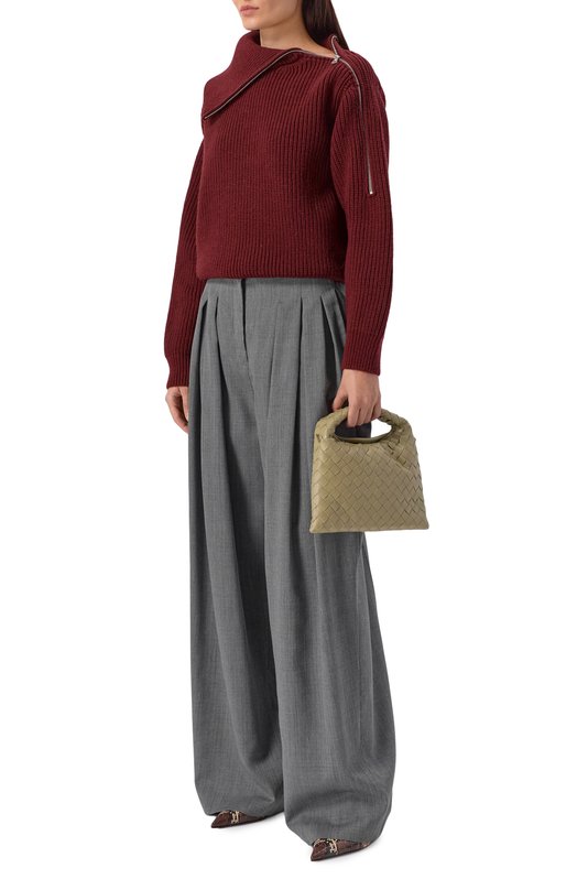 Шерстяной свитер Dries Van Noten 011235-2707-355 Бордовый  011235-2707-355 Фото 2