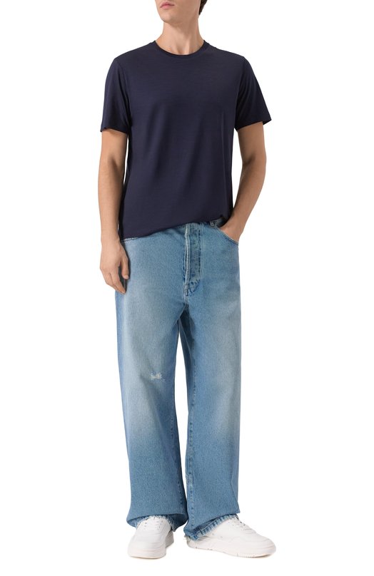 Шерстяная футболка Herno JG00036UR/52068 Синий  JG00036UR/52068 Фото 2