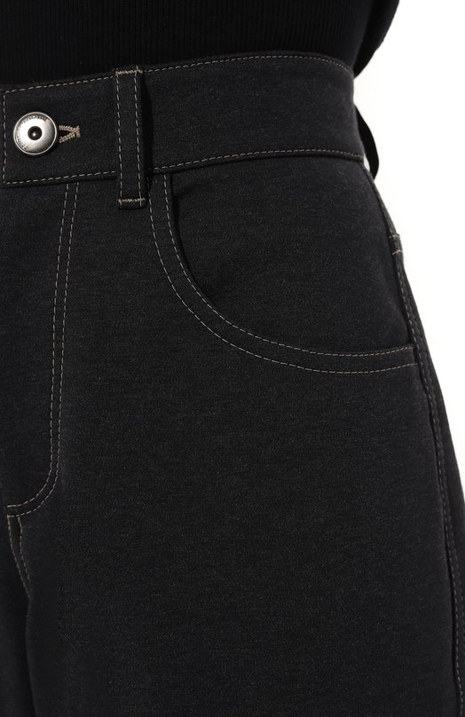 Хлопковые брюки Brunello Cucinelli M0R24P7753 Серый  M0R24P7753 Фото 5