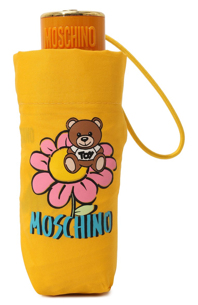 Женский складной зонт MOSCHINO желтого цвета, арт. 8252-SUPERMINIU | Фото 4 (Материал: Металл, Синтетический материал, Текстиль; Нос: Не проставлено)