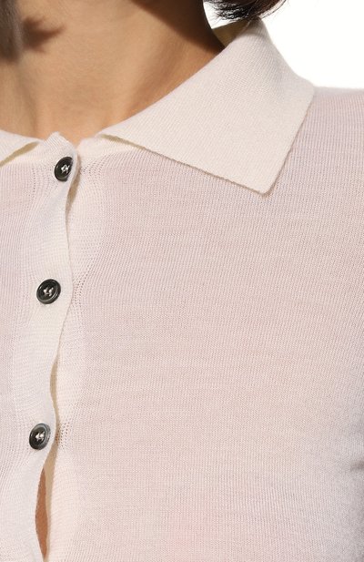 Кашемировый кардиган PERVERT молочного цвета по цене 25000 руб., арт. PE22/TO03/52-41, фото 5 Кашемировый кардиган PERVERT, арт. PE22/TO03/52-41, фото 5