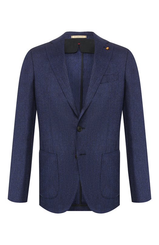 Пиджак из смеси шерсти и кашемира Sartoria Latorre R0MA U60648 Синий R0MA U60648