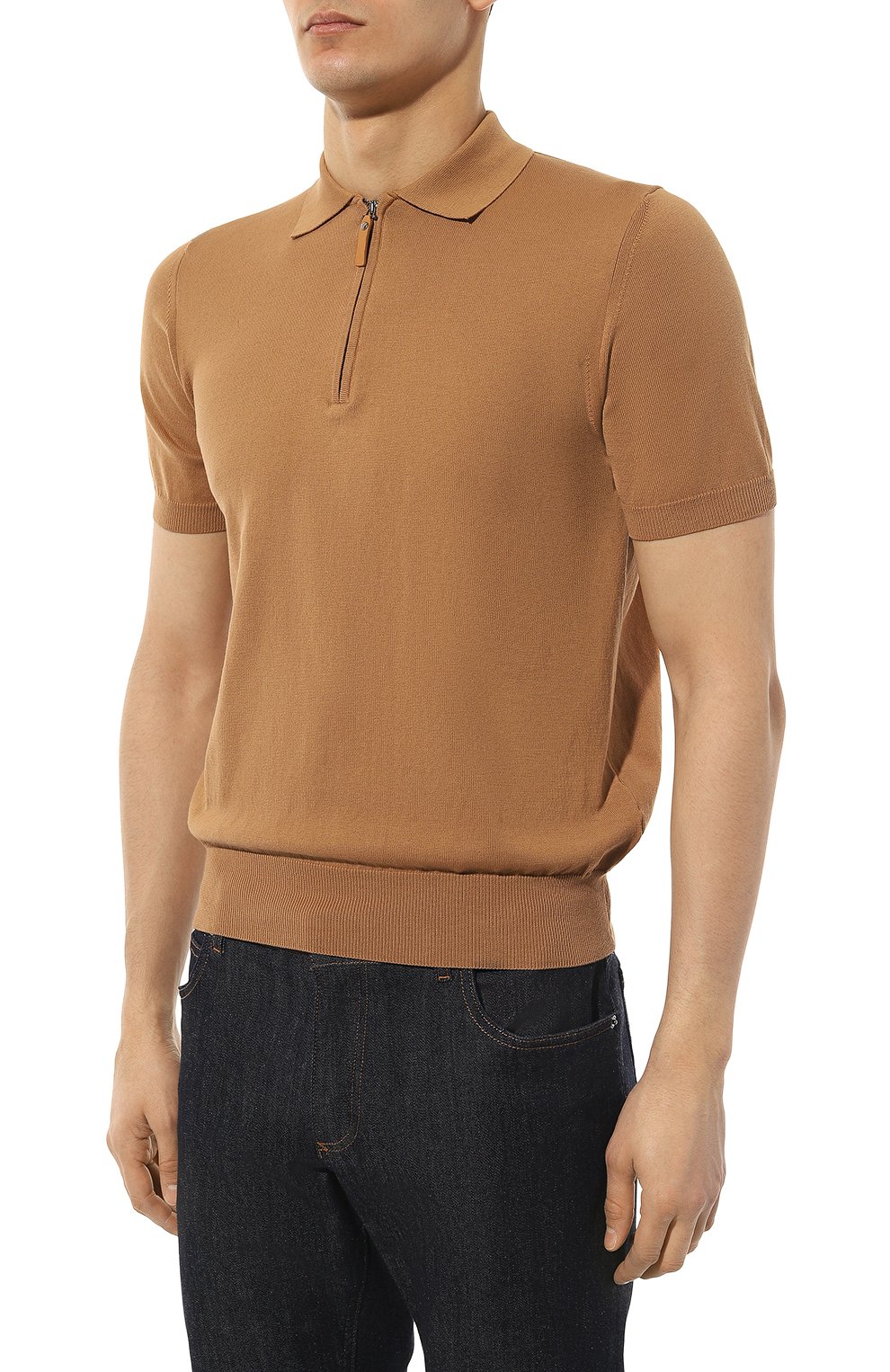 Хлопковое поло CANALI бежевого цвета по цене 39950 руб., арт. C0454/MK00145, фото 3 Хлопковое поло CANALI, арт. C0454/MK00145, фото 3