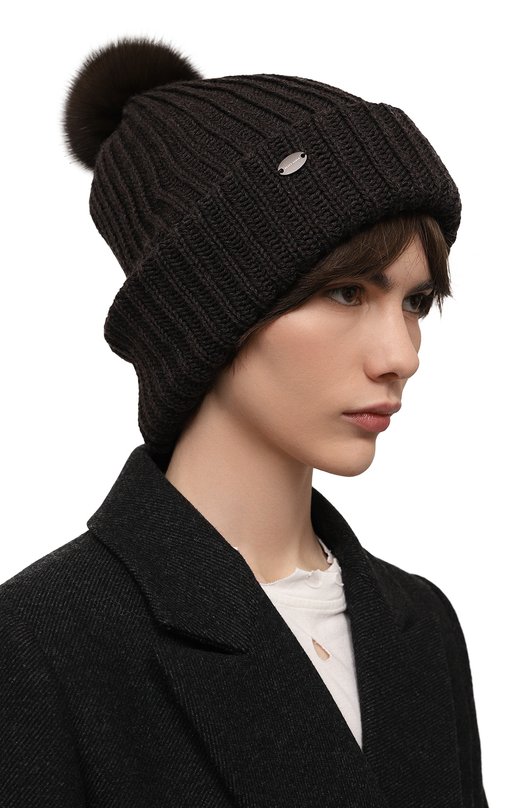 Шапка с меховой отделкой Black Sable BS-47CC12 Коричневый  BS-47CC12 Фото 2