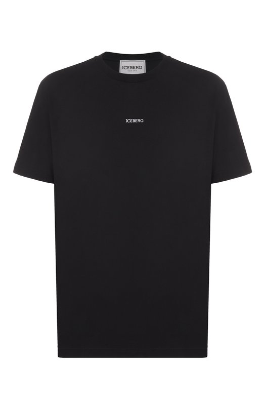 Хлопковая футболка Iceberg F045/6325 Чёрный F045/6325