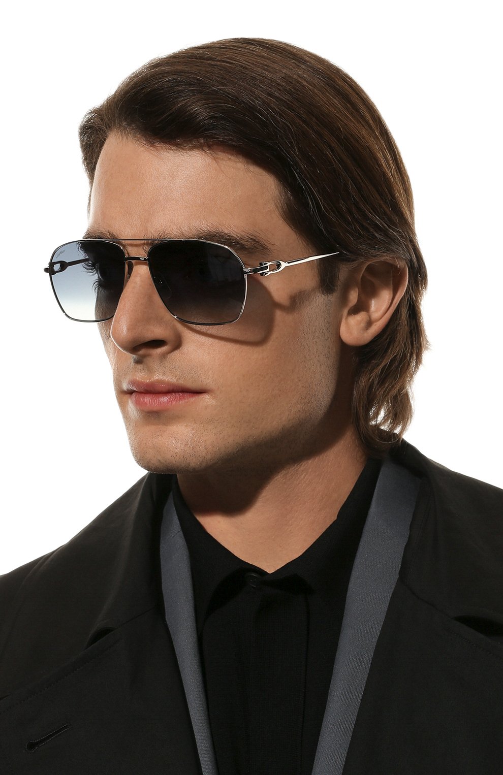 Солнцезащитные очки CARTIER голубого цвета по цене 164500 руб., арт. CT0306S 004, фото 2 Солнцезащитные очки CARTIER, арт. CT0306S 004, фото 2