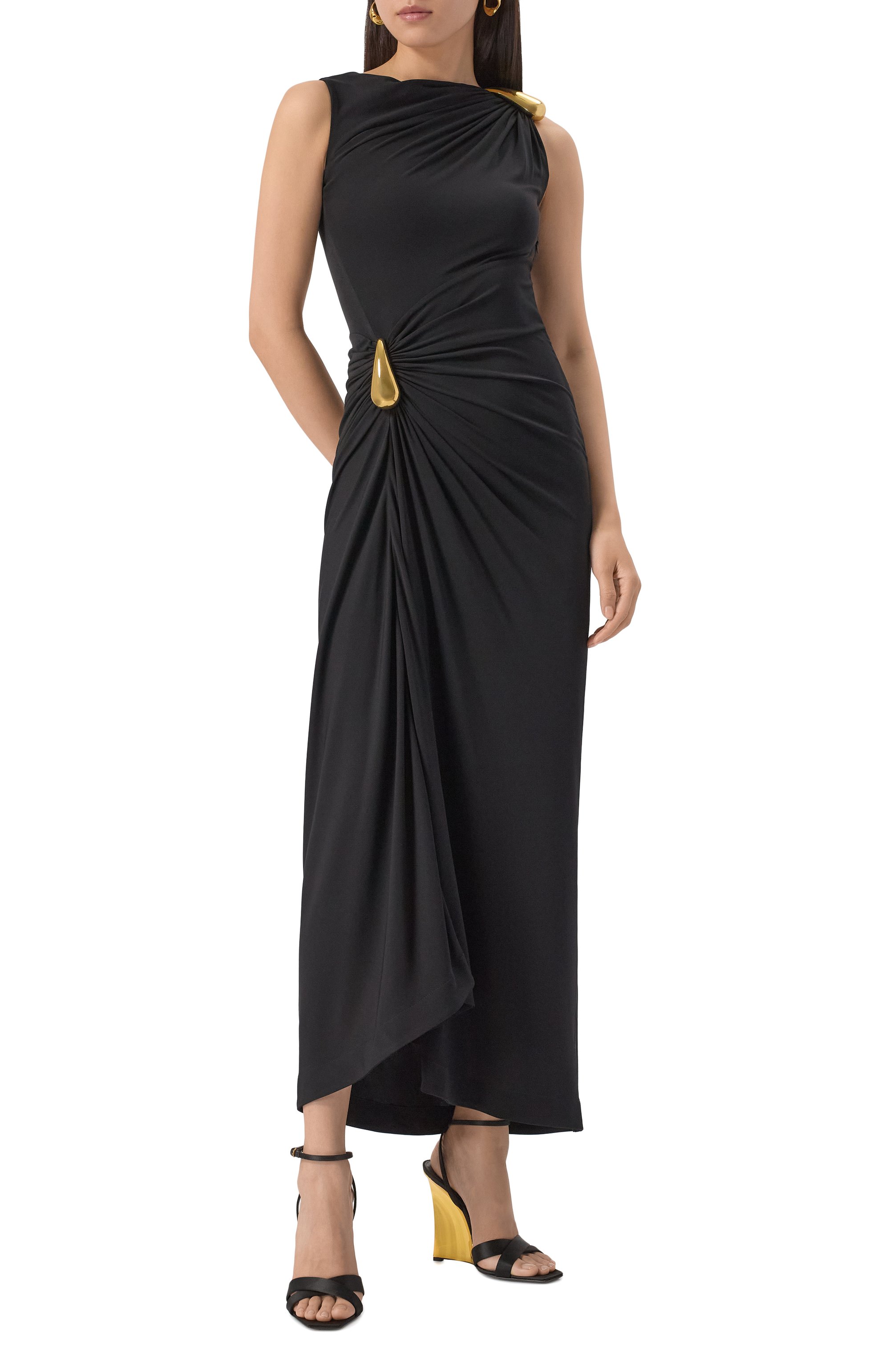 Платье из вискозы BOTTEGA VENETA, арт. 831590/V4YX0, фото 3