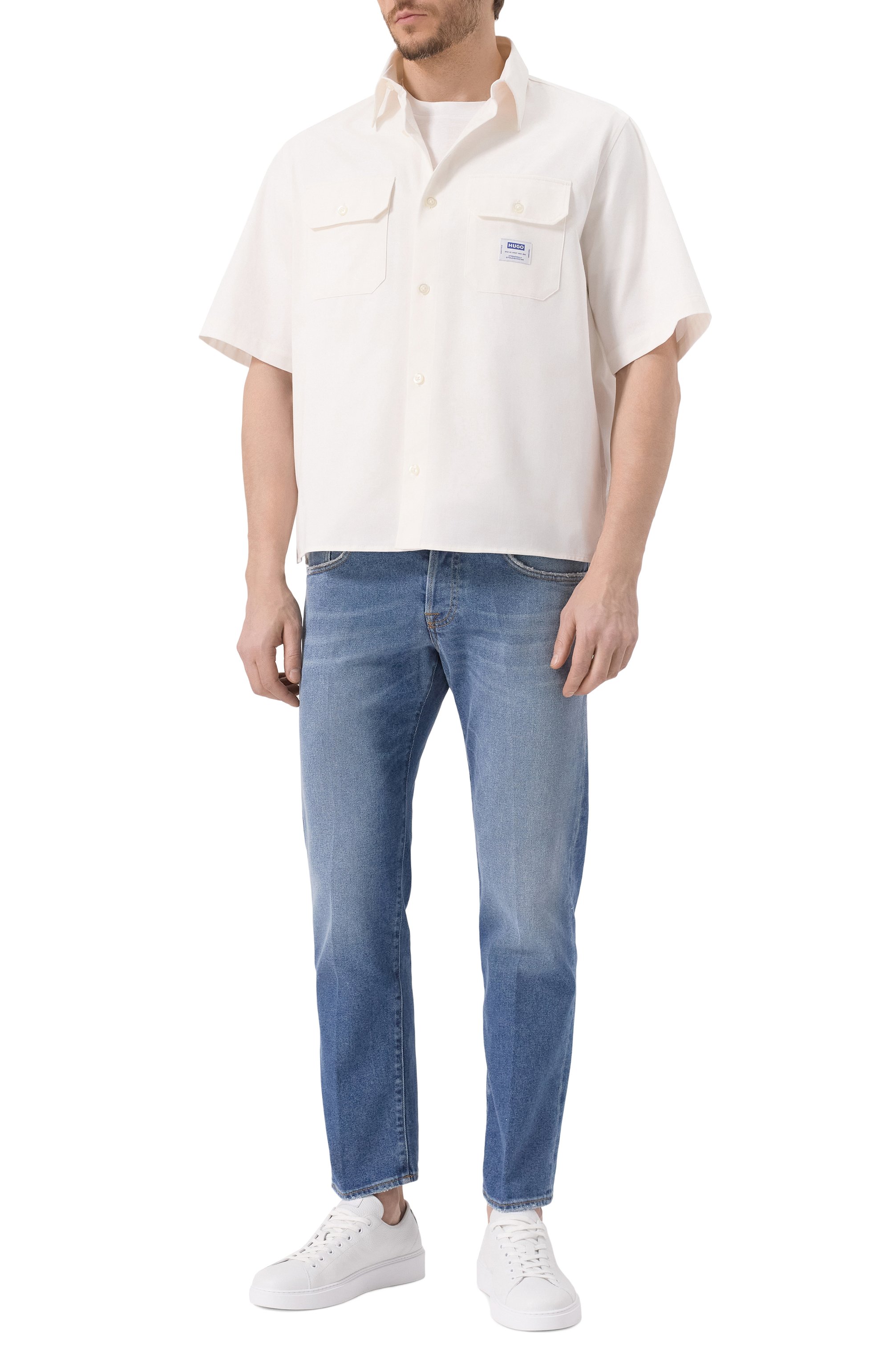 Хлопковая рубашка HUGO BLUE, арт. 50517871, фото 2