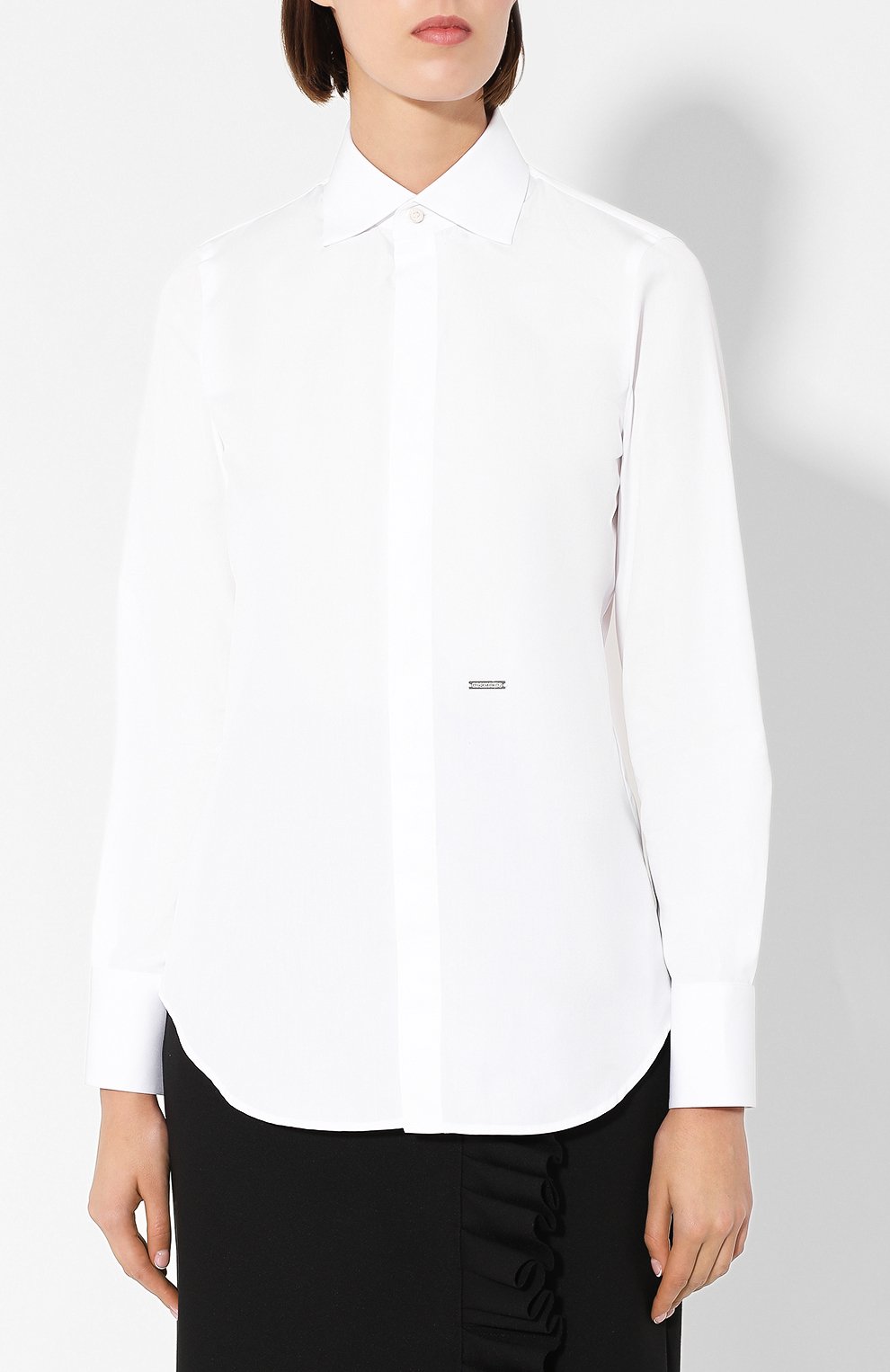 Хлопковая рубашка DSQUARED2 белого цвета по цене 26850 руб., арт. S75DL0636/S36275, фото 3 Хлопковая рубашка DSQUARED2, арт. S75DL0636/S36275, фото 3