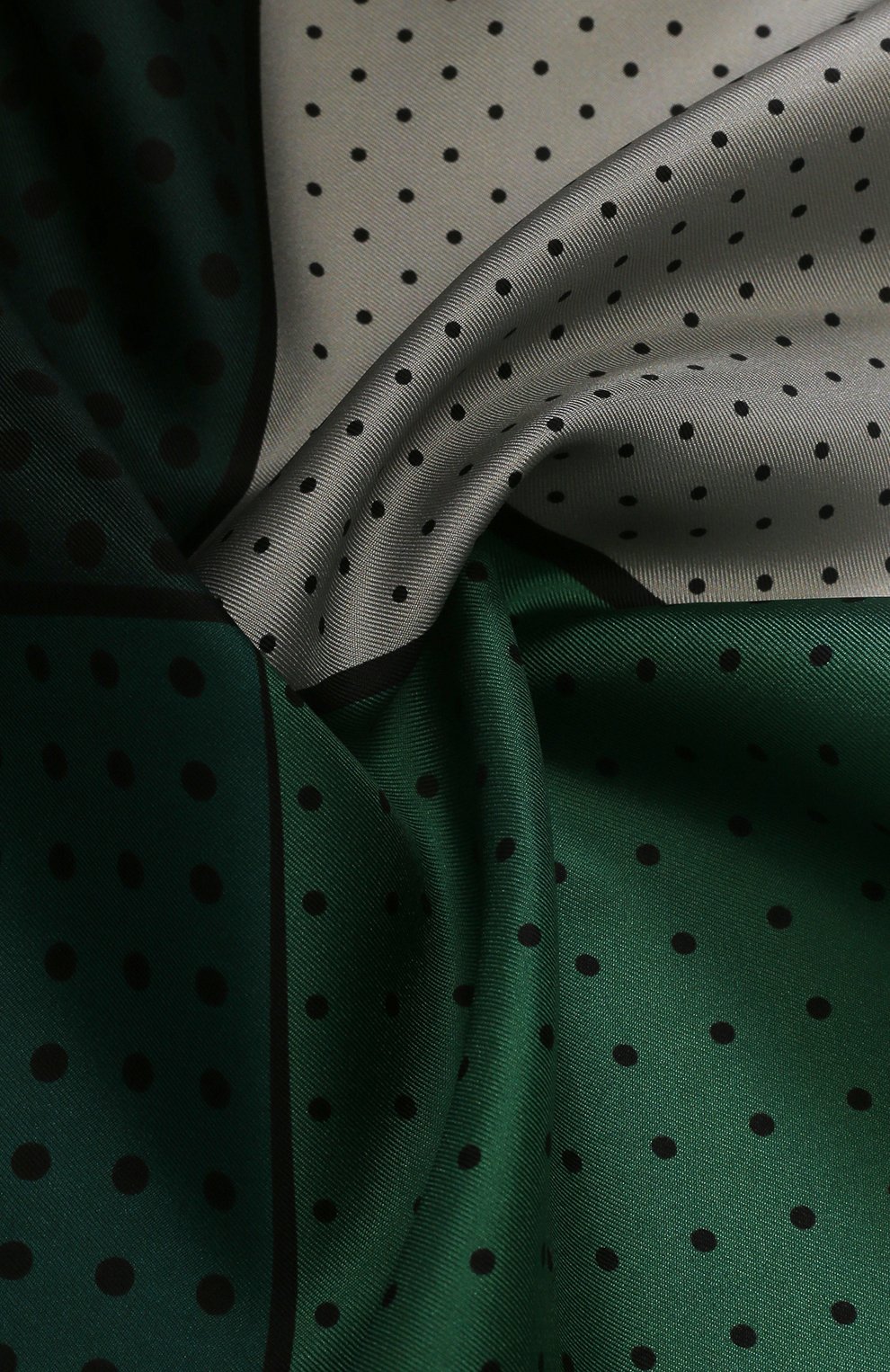 Шелковый платок с узором LANVIN зеленого цвета по цене 7995 руб., арт. 2368/HANDKERCHIEF, фото 2 Шелковый платок с узором LANVIN, арт. 2368/HANDKERCHIEF, фото 2