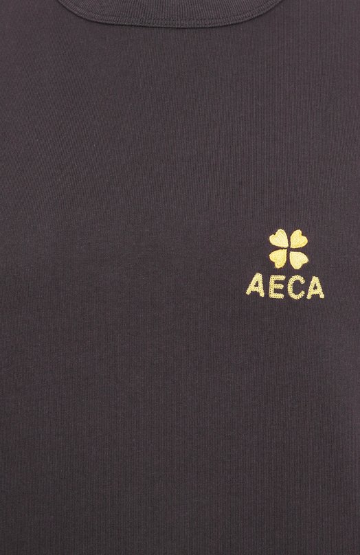 Хлопковая футболка AECA WHITE AWCMSSBDTTSST010C0.CHARCOAL (S) Серый  AWCMSSBDTTSST010C0.CHARCOAL (S) Фото 6