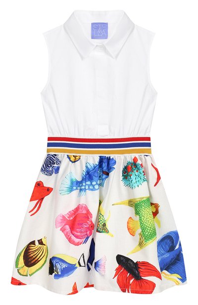 Хлопковое платье STELLA JEAN KIDS, арт. J/JF/AB47/0363/4A-6A, фото 1
