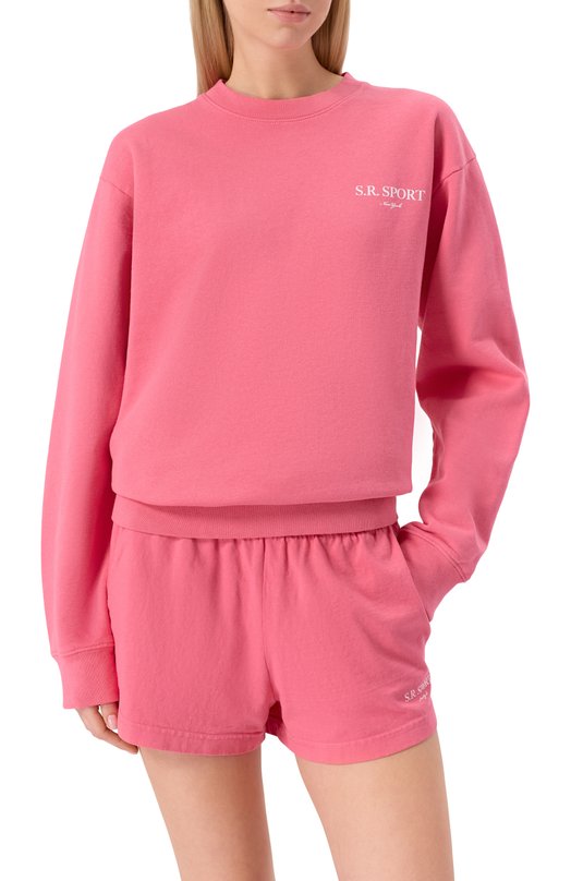 Хлопковый свитшот Sporty and Rich ST071612201P139 Розовый  ST071612201P139 Фото 3