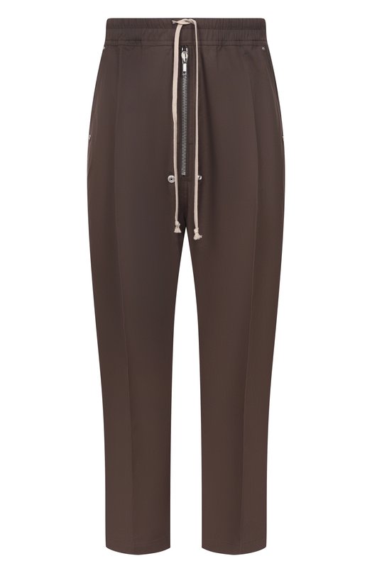 Хлопковые брюки Rick Owens RU01F2361/TE Коричневый RU01F2361/TE