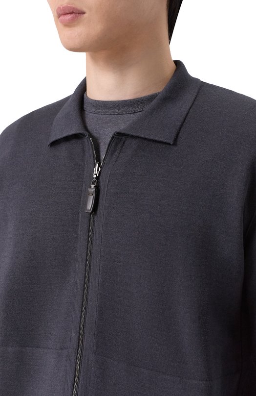 Кардиган из хлопка и кашемира Brioni UMNY0L/P0K03 Серый  UMNY0L/P0K03 Фото 5