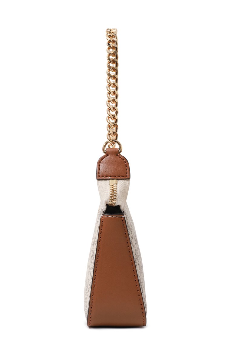 Женская сумка jet set medium MICHAEL MICHAEL KORS кремвого цвета, арт. 32F1GJ6W6B | Фото 4 (Размер: medium; Материал сплава: Проставлено; Драгоценные камни: Проставлено; Материал: Экокожа)