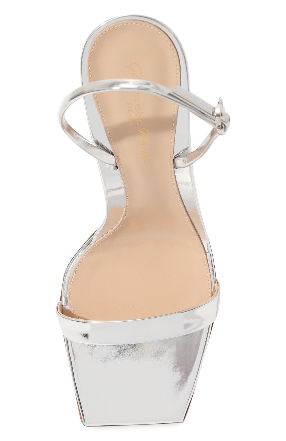 Кожаные босоножки ribbon GIANVITO ROSSI, арт. G32201.85RIC.METARGE, фото 6