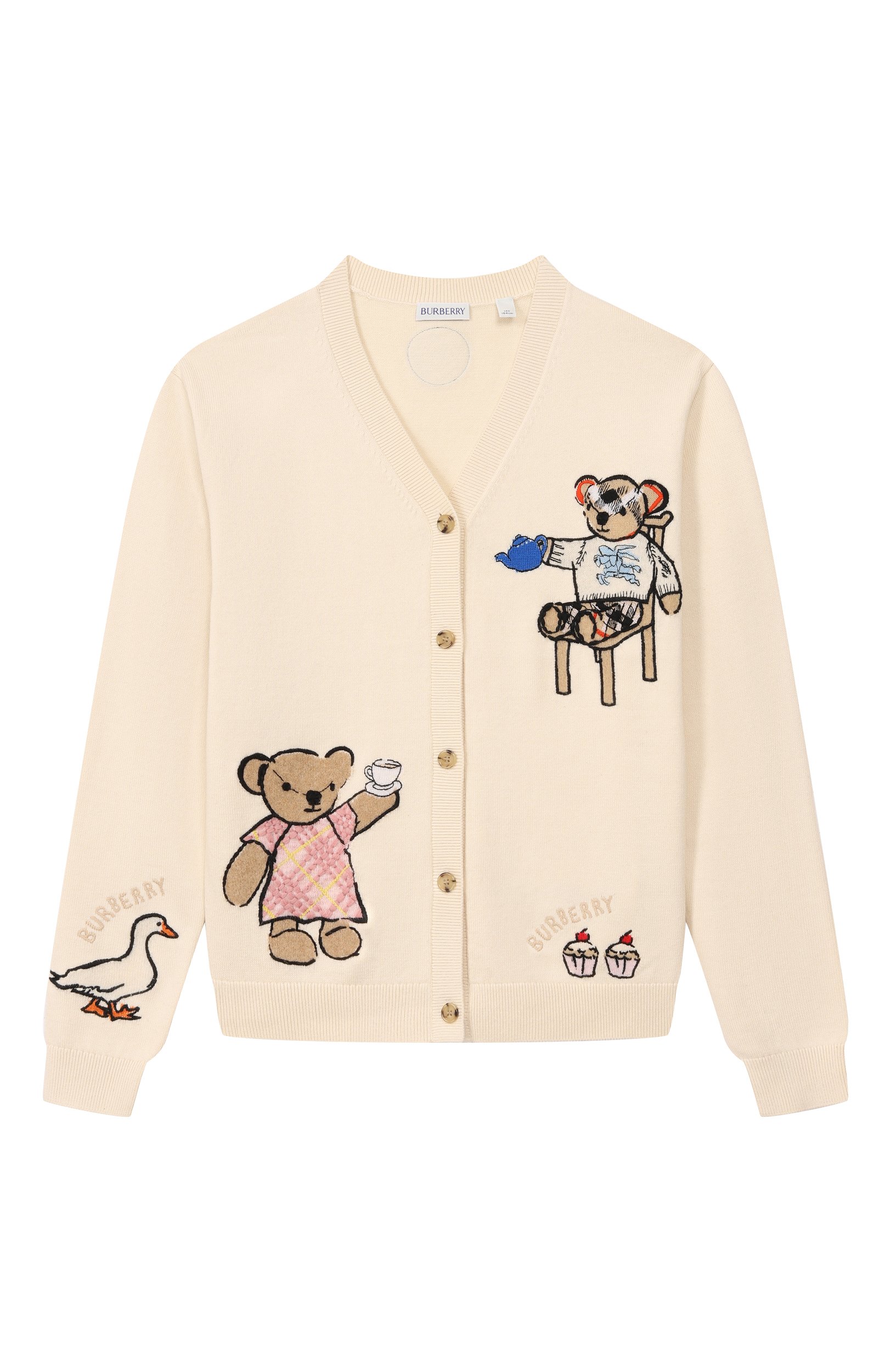 Кардиган из хлопка и кашемира BURBERRY, арт. 8125916, фото 1