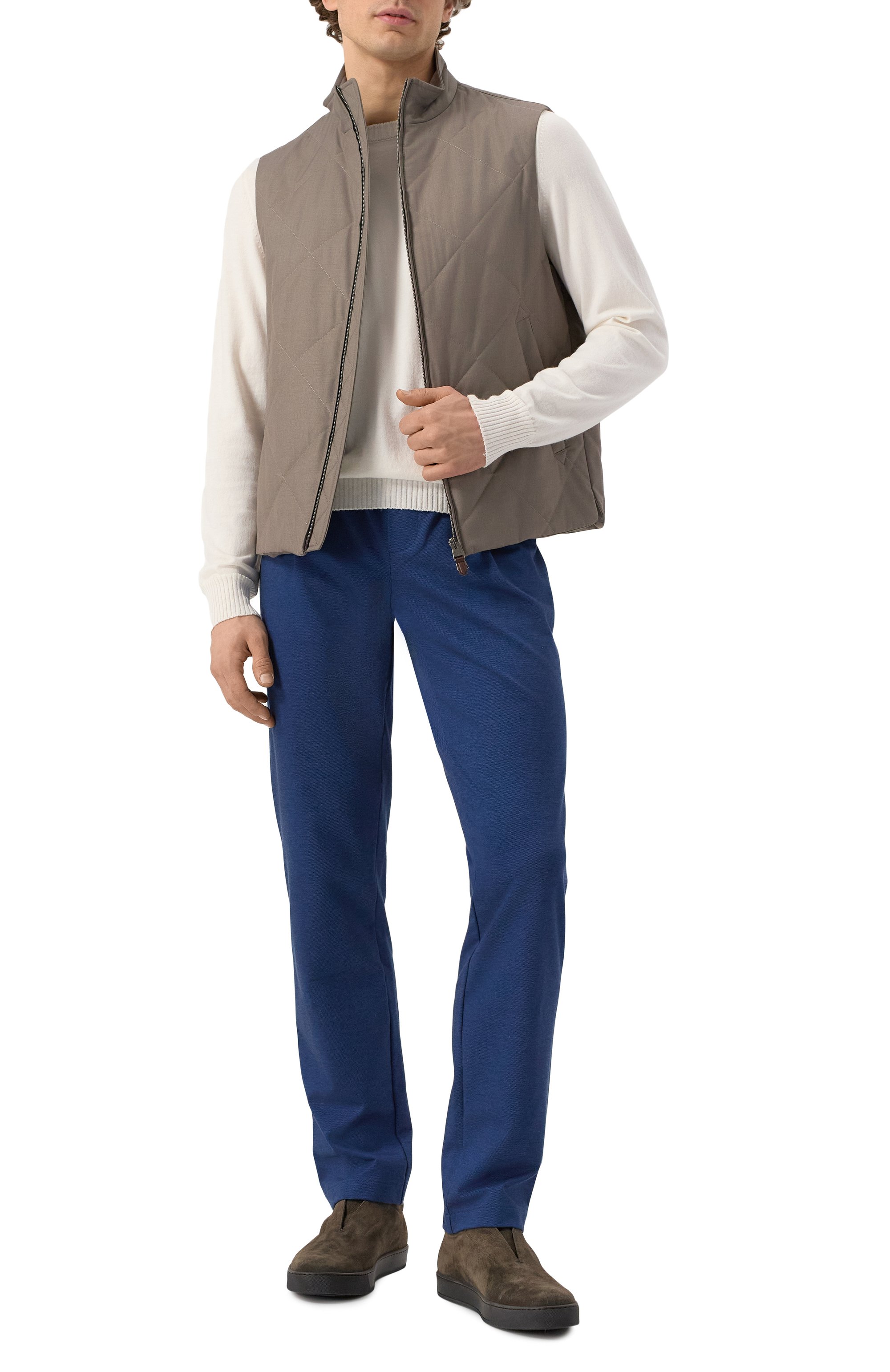 Хлопковые брюки CAPOBIANCO темно-синего цвета по цене 52750 руб., арт. 18M750.FE00., фото 2 Хлопковые брюки CAPOBIANCO, арт. 18M750.FE00., фото 2