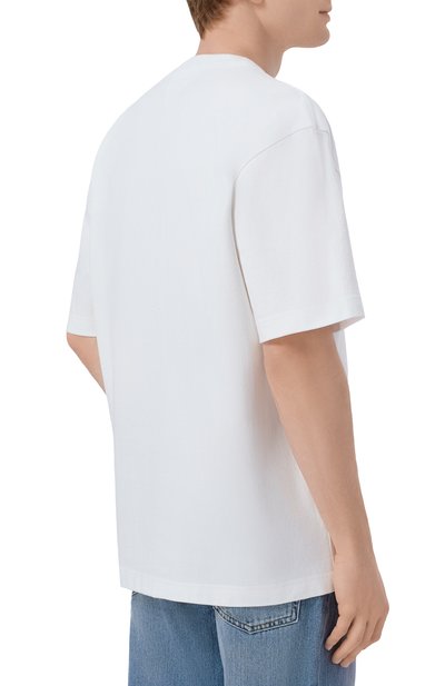 Хлопковая футболка BOTTEGA VENETA белого цвета по цене 84900 руб., арт. 864789/V6F40, фото 4 Хлопковая футболка BOTTEGA VENETA, арт. 864789/V6F40, фото 4