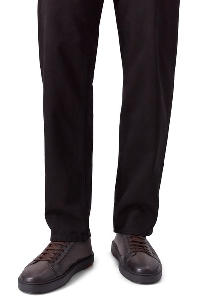 Кожаные кеды cleanic SANTONI, арт. MBCG21533NEAPECE, фото 3