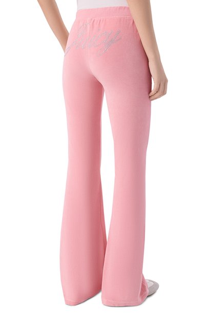 Хлопковые брюки SPORTY AND RICH, арт. PA067716689PI07/JUICY SCRIPT VEL0UR SWEATPANT, фото 4
