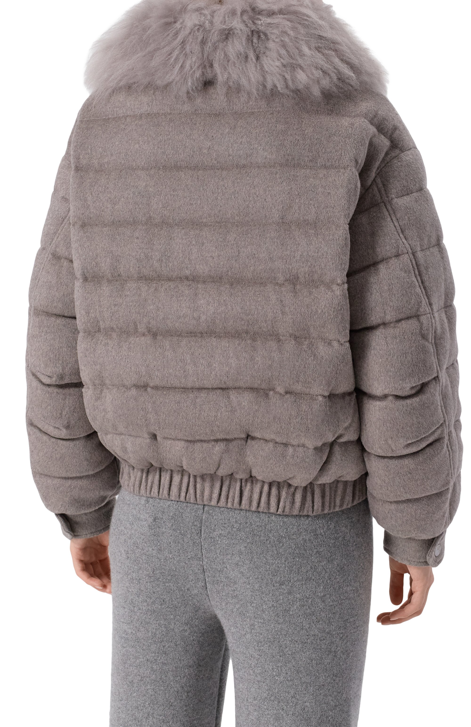 Пуховая куртка из шерсти и кашемира MANZONI24, арт. 25M1567-S0FT0CFE, фото 4