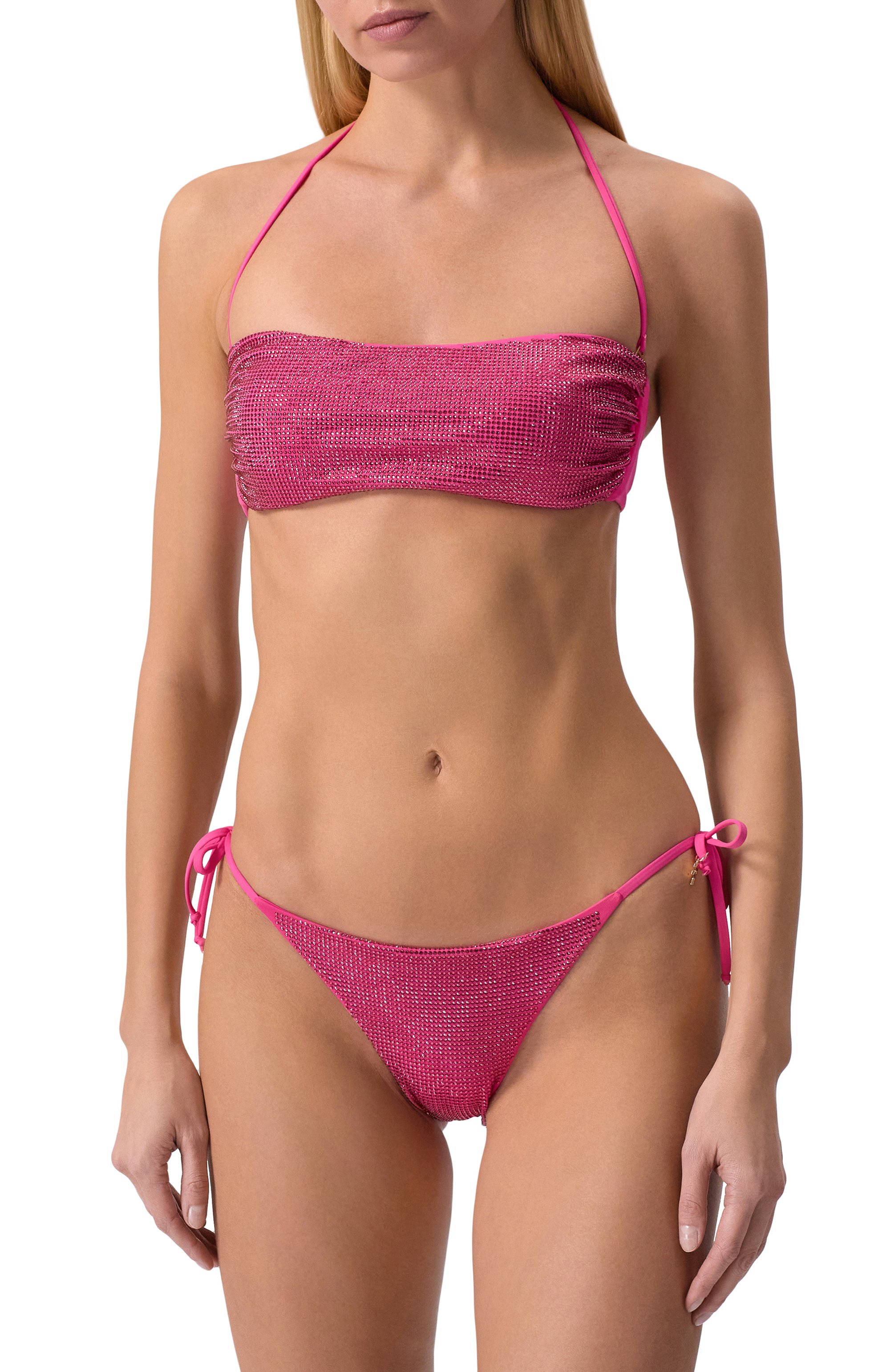 Плавки-бикини с отделкой стразами FISICO, арт. MS13MW, фото 2