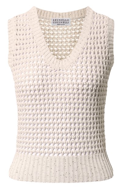Женский хлопковый жилет BRUNELLO CUCINELLI, арт. MDV79B1309