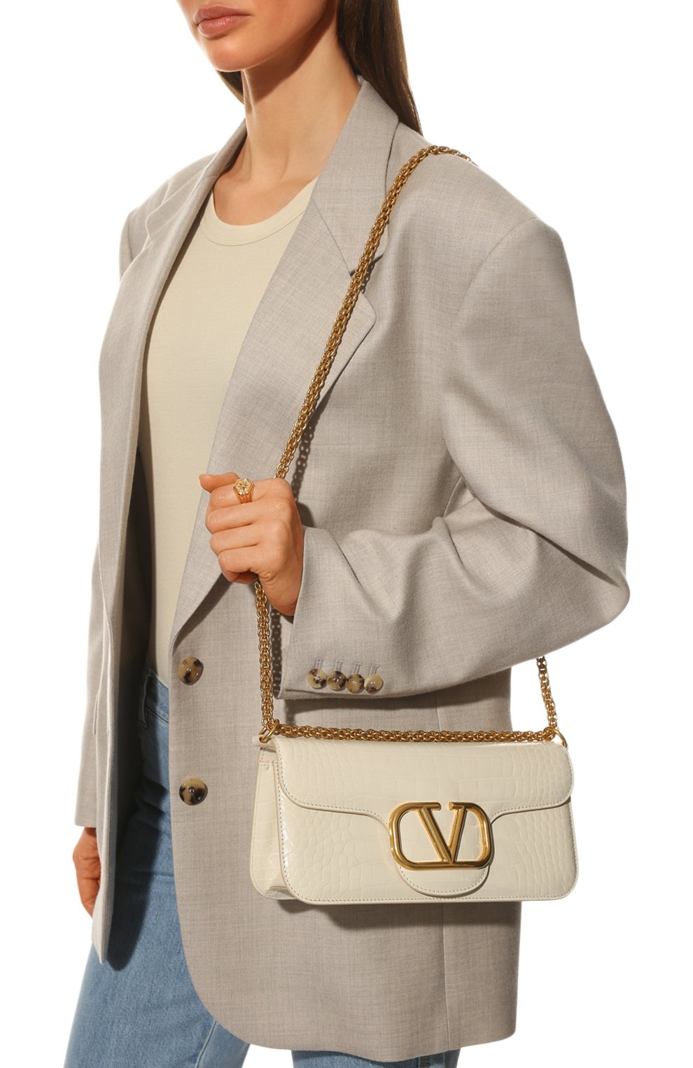 Сумка locò из кожи аллигатора VALENTINO, арт. XW0B0K30/WEU/AMIS, фото 2