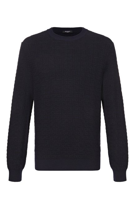Мужской джемпер из шерсти и льна BALMAIN, арт. GH1KD000/KI03