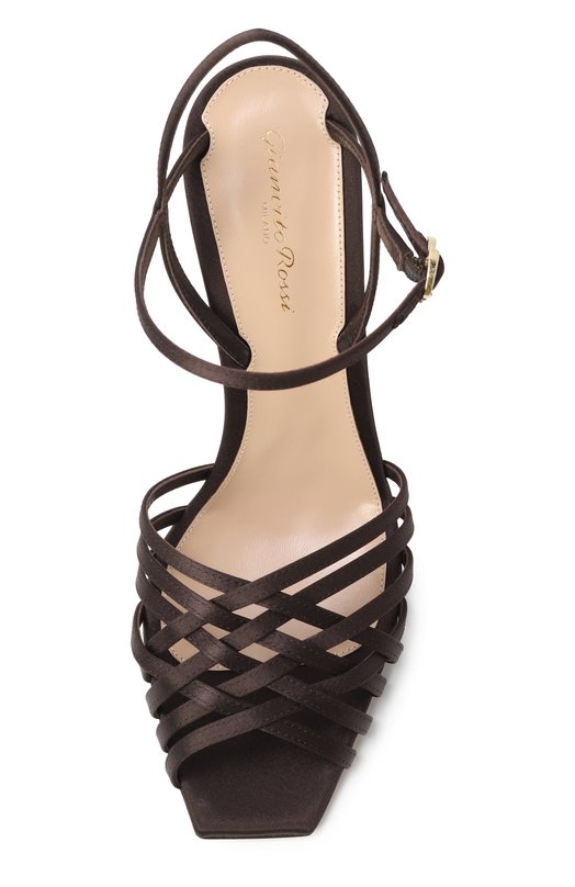 Текстильные босоножки Kerry 95 Gianvito Rossi G32629.95RIC.CREM0KA Коричневый  G32629.95RIC.CREM0KA Фото 6