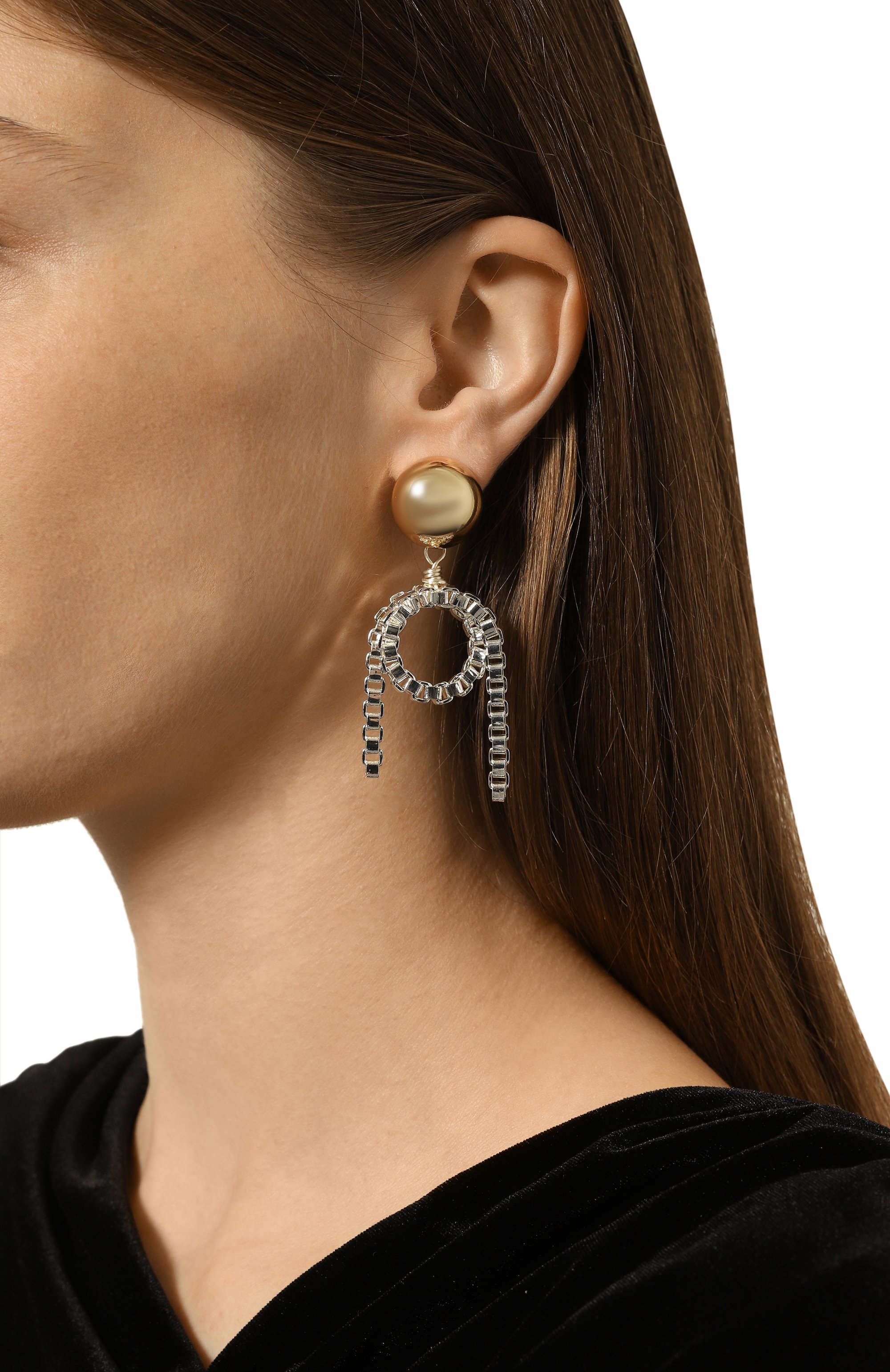 Серьги PEARL OCTOPUSS.Y, арт. CHAIN L00P EARRINGS/M, фото 2