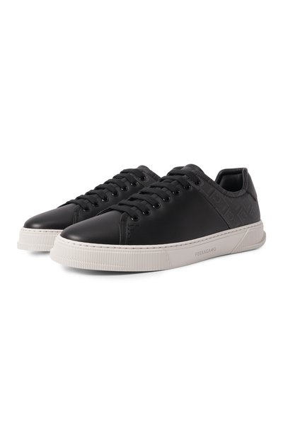 Мужские комбинированные кеды clayton FERRAGAMO, арт. 029795/780843