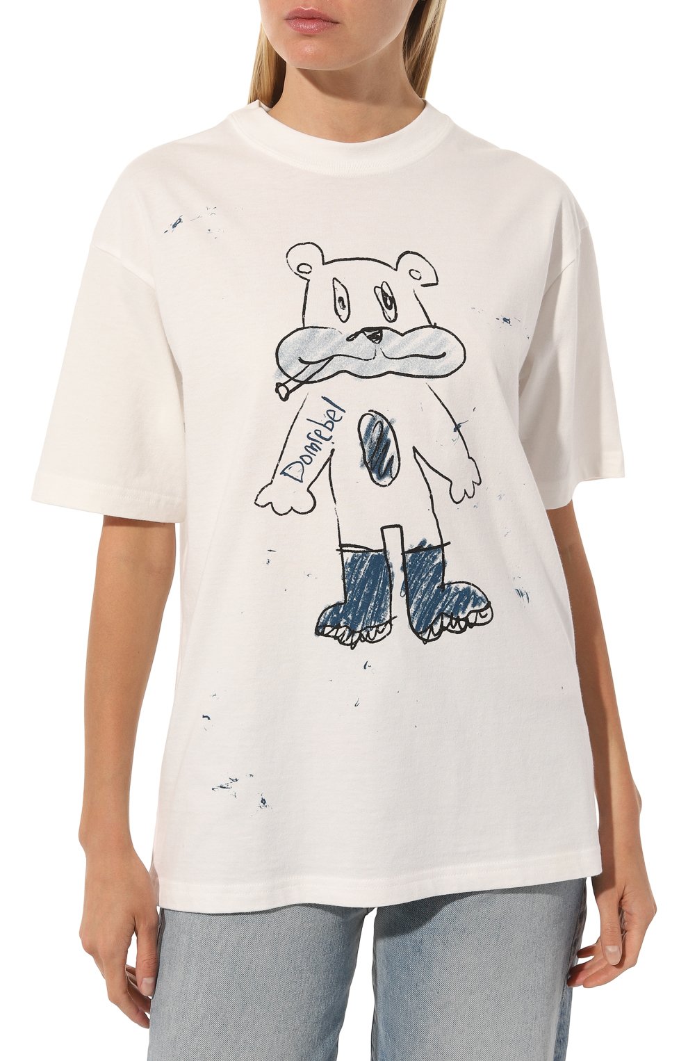 Хлопковая футболка DOMREBEL молочного цвета по цене 15550 руб., арт. WILLY/T-SHIRT, фото 3 Хлопковая футболка DOMREBEL, арт. WILLY/T-SHIRT, фото 3