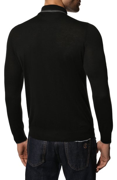 Поло из шерсти и шелка ZILLI, арт. MBY-PB008-FLASH/ML01, фото 4