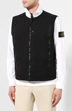 Мужской жилет STONE ISLAND SHADOW PROJECT черного цв�ета, арт. 7019G0101 | Фото 3 (Кросс-КТ: Куртка; Материал внутренний: Не назначено; Мужское Кросс-КТ: жилеты-тонкие, Верхняя одежда; Материал внешний: Синтетический материал; Стили: Гранж; Материал сплава: Проставлено; Материал подклада: Синтетический материал; Драгоценные камни: Проставлено; Длина (верхняя одежда): Короткие; Статус проверки: Проверена категория)