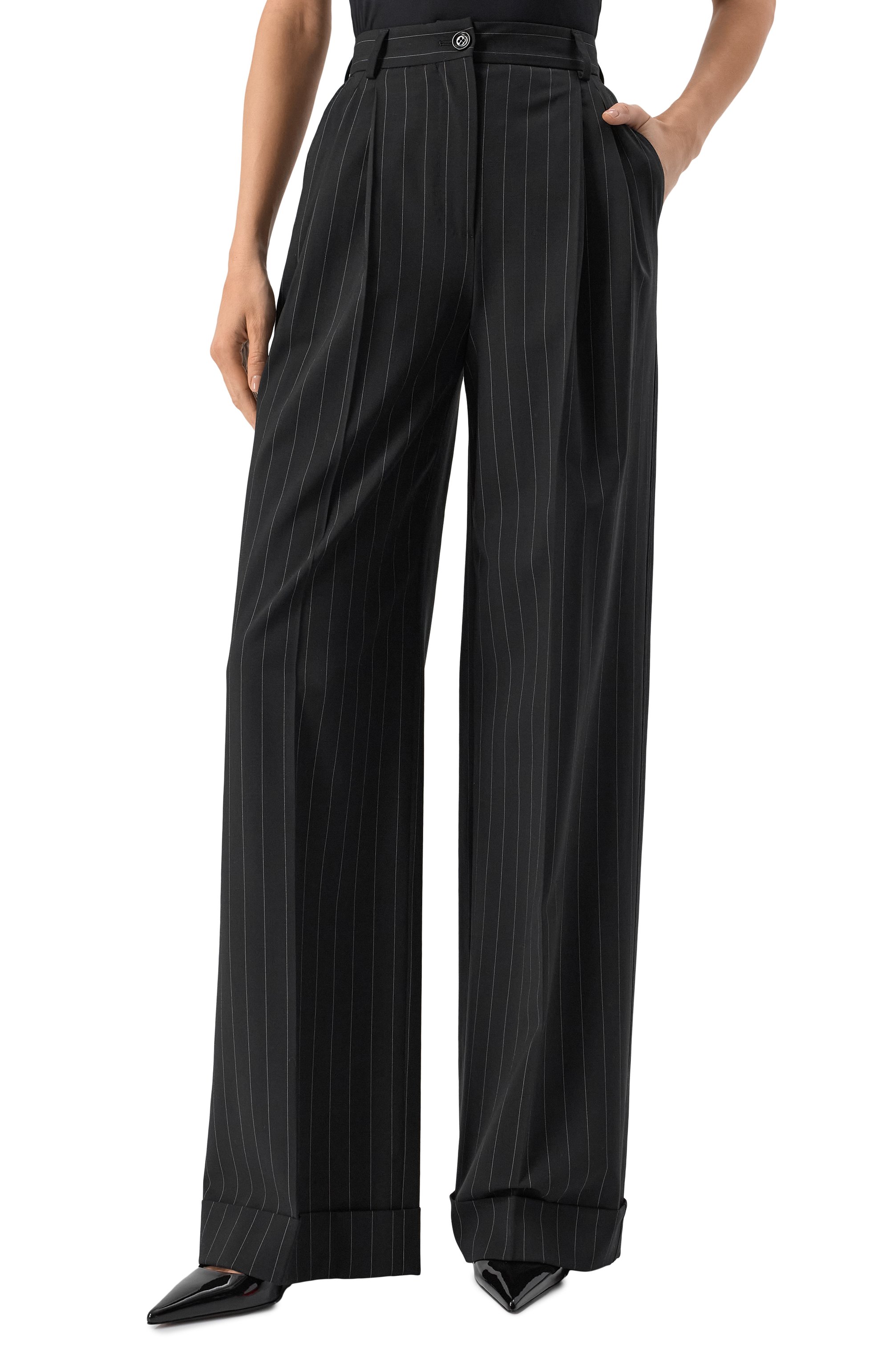 Шерстяные брюки DOLCE & GABBANA, арт. FTBMPT/FRBDK, фото 3