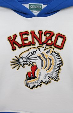 Детский хлопковое худи KENZO разноцветного цвета, арт. K60329/3-5 | Фото 3 (Рукава: Длинные; Мальчики Кросс-КТ: Худи-одежда; Материал сплава: Проставлено; Материал внешний: Хлопок; Драгоценные камни: Проставлено; Материал подклада: Хлопок; Ростовка одежда: 4 года | 104 см, 5 лет | 110 см, 3 года | 98 см)