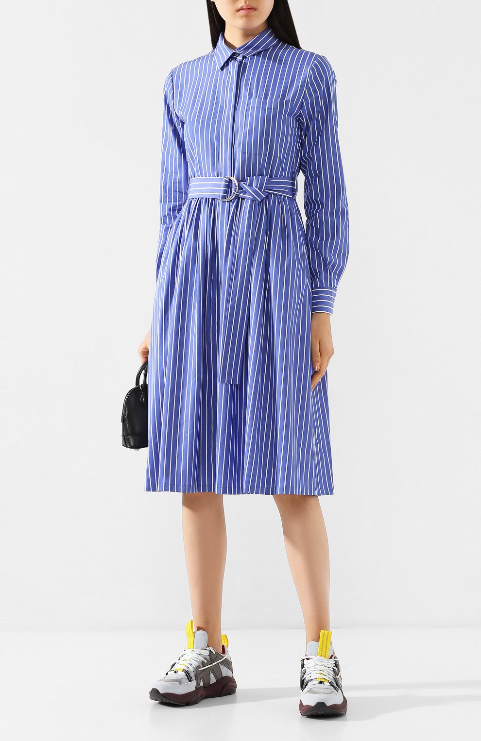 Хлопковое платье MSGM голубого цвета по цене 31450 руб., арт. 2841MDA26X 207003, фото 2 Хлопковое платье MSGM, арт. 2841MDA26X 207003, фото 2