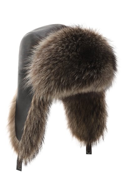 Мужская кожаная шапка-ушанка с отделкой из соболя VICTORIA KUSENKOVA, арт. 338508049159